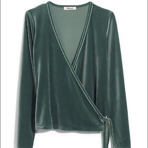 Madewell Velvet Wrap Top